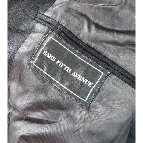 Saks Fifth Avenue Wool Jacket Size XL Men’s Black - Picture 5 of 11